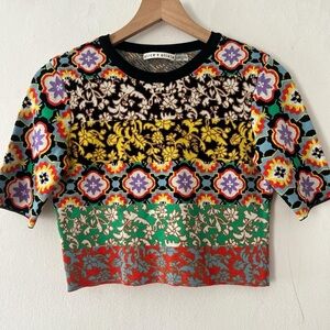 Alice + Olivia Ciara Multicolor Sweater Top Size Small